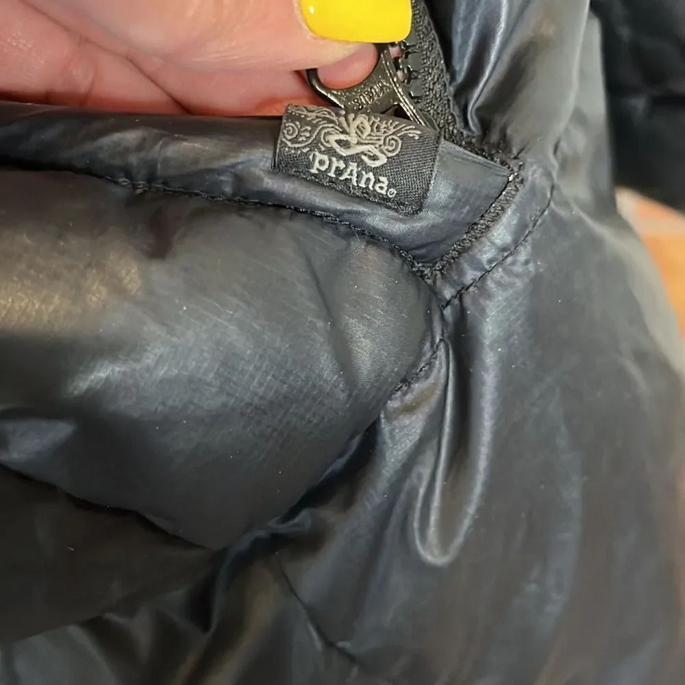 PRANA Deluxe Black Long Hooded Puffer Coat, M! - Picture 7 of 16